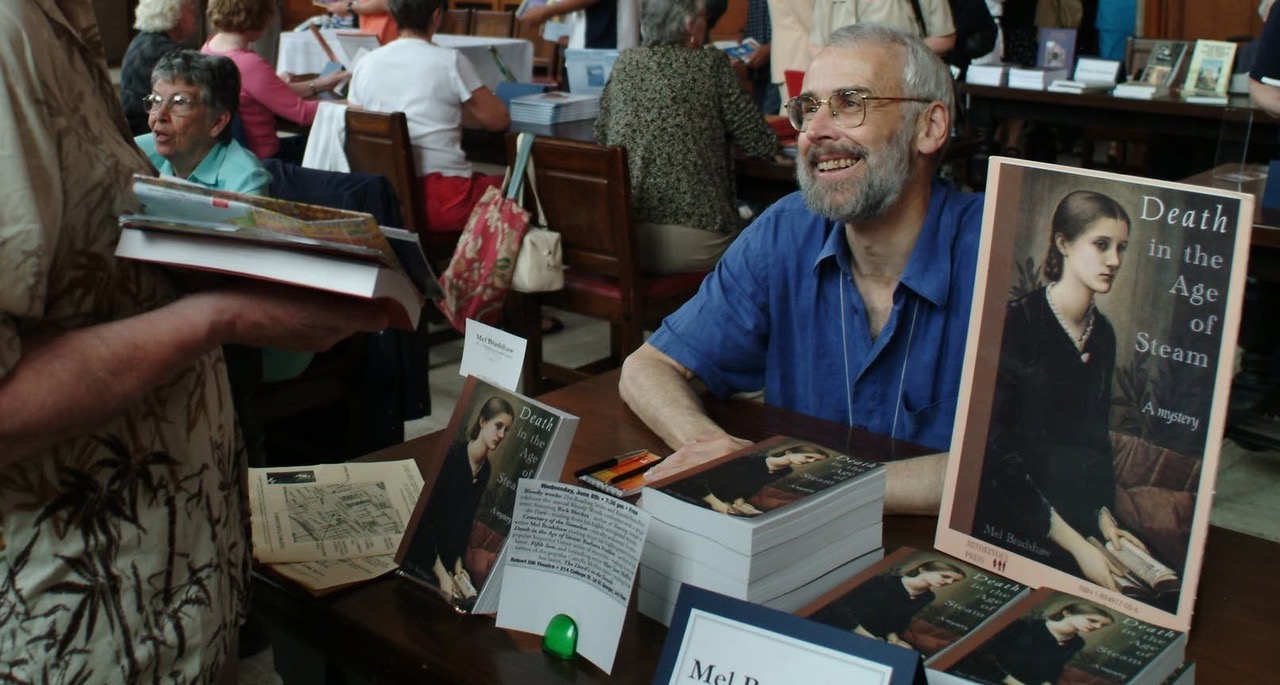 Mel Bradshaw signing Death in the Age of Steam